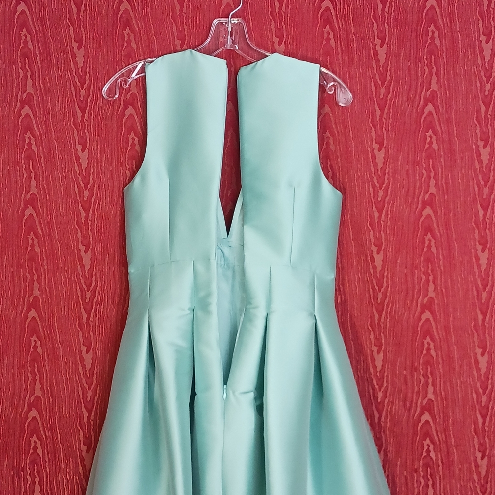 SACHIN & BALI Samira Long 2 Pockets Sequin Mint Turquoise Gown Women's Sz 2 - Picture 6 of 16
